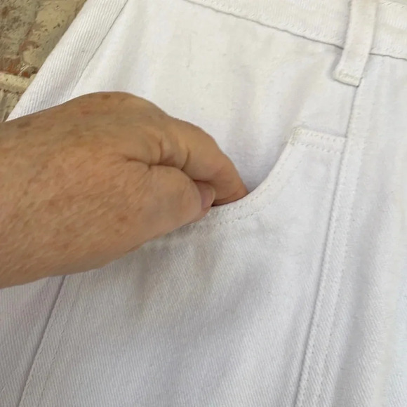 Mignon Jean White Button Up Denim Mini Skirt - Picture 2 of 8